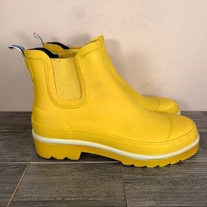 J. Crew Chelsea Ankle Rainboots Pull On